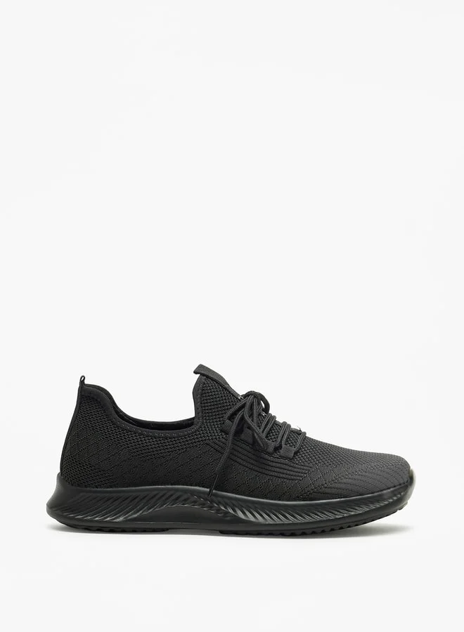 Oaklan by Shoexpress Oakland Mesh Textured Shoes with Lace-Up Closure