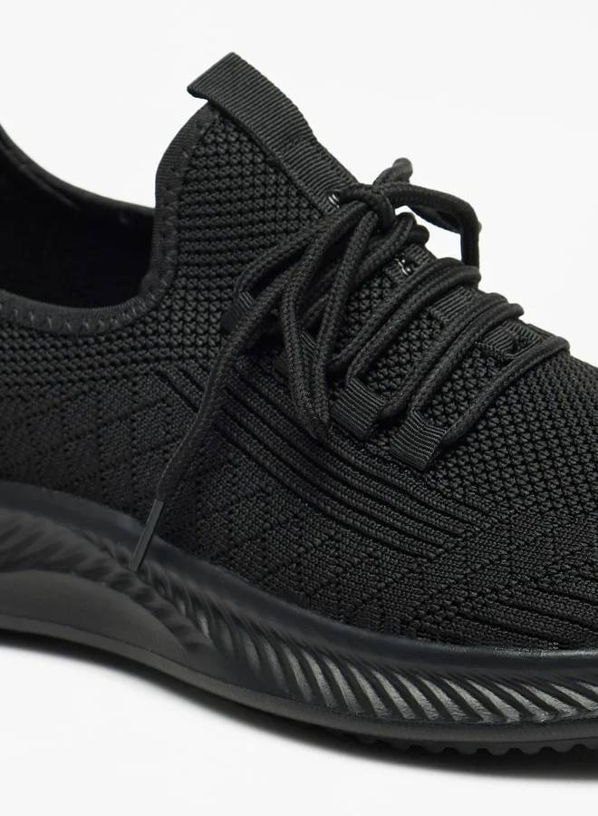 Oaklan by Shoexpress Oakland Mesh Textured Shoes with Lace-Up Closure