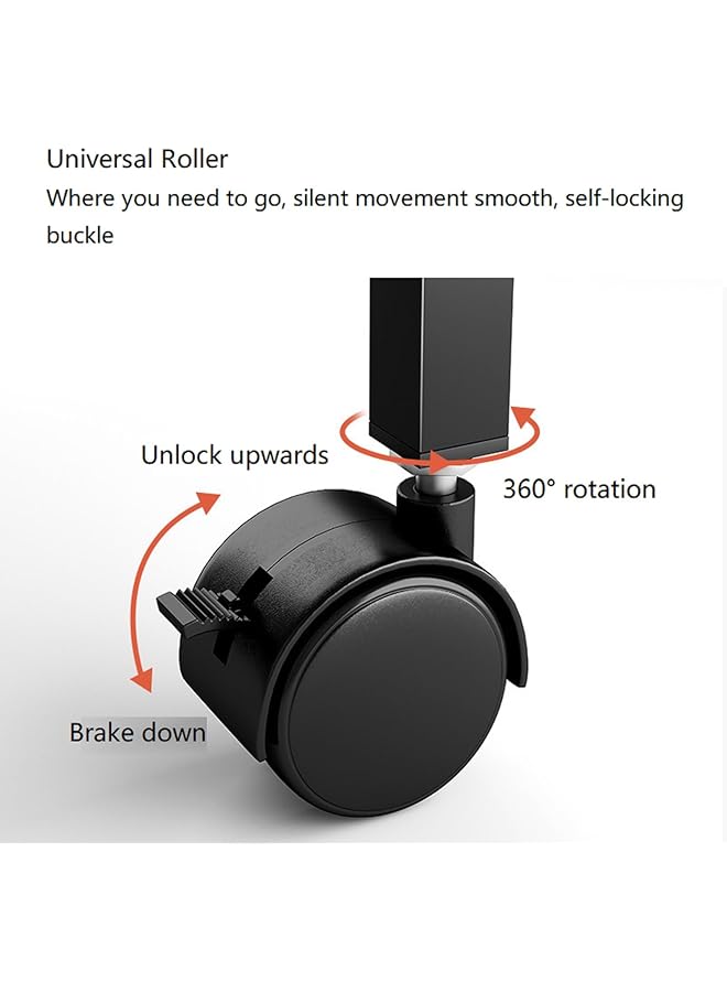 إيروريكس طاولة كمبيوتر بجانب السرير قابلة لتعديل الارتفاع، عربة محمولة متحركة، مكتب كمبيوتر محمول محمول للأريكة بجانب السرير والمكتب المنزلي باللون الأبيض - Image 5
