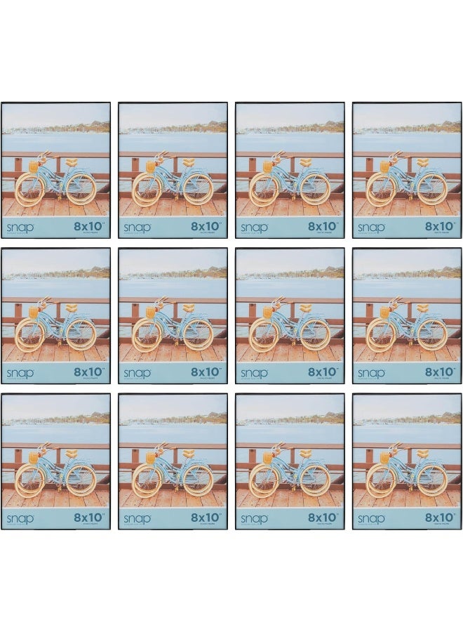Snap - 8"x10" Black Front Loading - Narrow Wall Photo Frame - Perfect for Showcasing Memories in Style - Versatile and Durable Design for Home or Office DÃ©cor - Rectangular Wall Mount - Set of 12 - Image 4