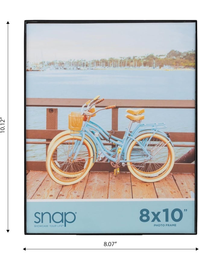Snap - 8"x10" Black Front Loading - Narrow Wall Photo Frame - Perfect for Showcasing Memories in Style - Versatile and Durable Design for Home or Office DÃ©cor - Rectangular Wall Mount - Set of 12 - Image 2