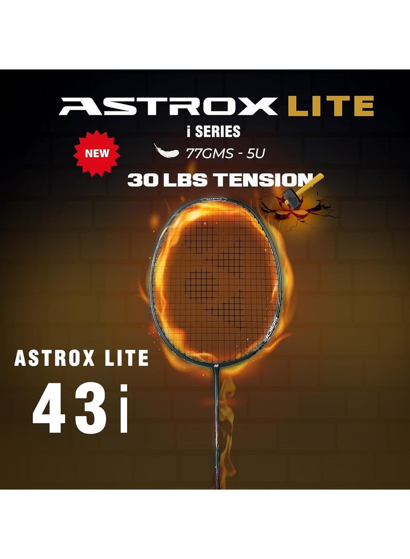 Yonex Astrox Lite 43i Badminton Racquet | Color: Dark Green | Size: Standard | Material: Graphite | Grip Size: G4 5U | Lightweight | Isometric Head Shape | Solid Frame & Slim Shaft - Image 5