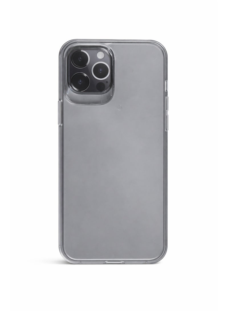 Lanex Slim Shockproof Protective Case for iPhone 12 Pro Max (6.7") - Translucent Frosted Back with Skin Feel - Smoke Grey - Image 1