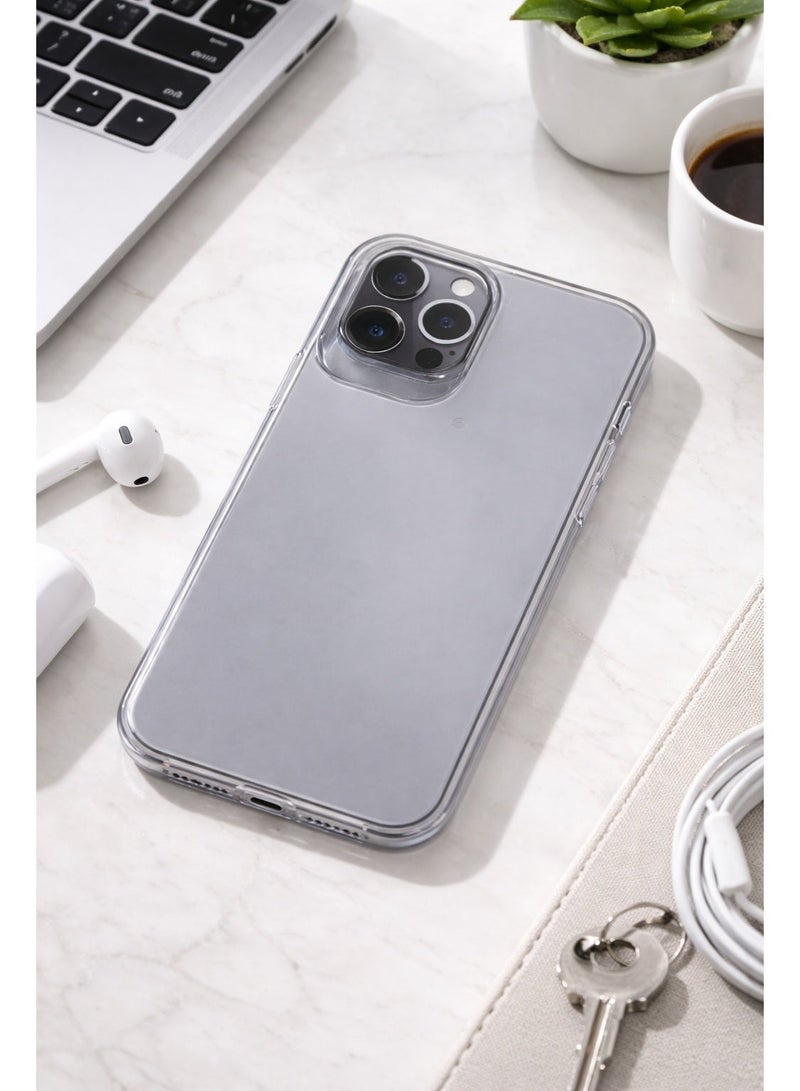 Lanex Slim Shockproof Protective Case for iPhone 12 Pro Max (6.7") - Translucent Frosted Back with Skin Feel - Smoke Grey - Image 3
