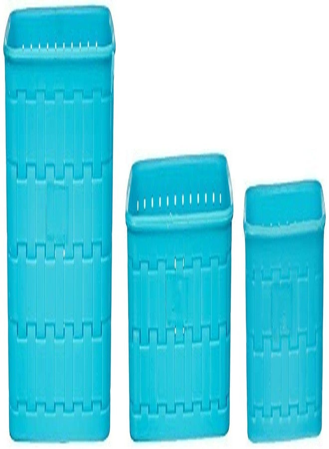 Pamirate Smart Baskets for Storage, Set of 3, Sky Blue - Image 5