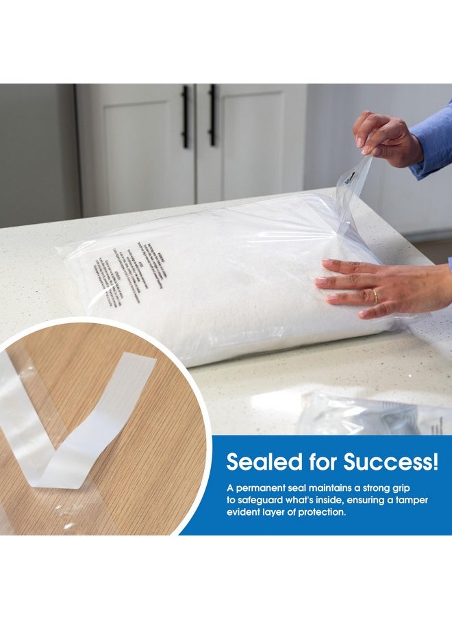 Spartan Industrial 12" X 15" (500 Count) Self Seal Clear Poly Bags With Suffocation Warning For Packaging Clothes & Fba Permanent Adhesive  - Image 3