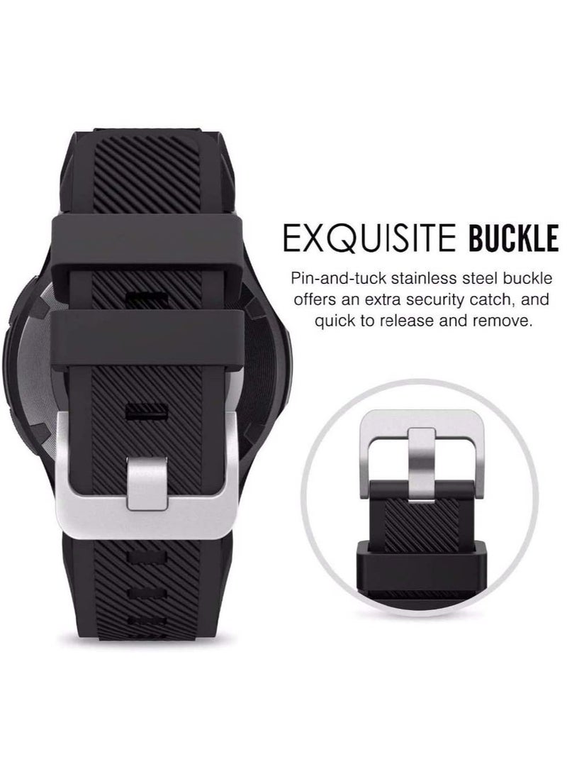 Soft Silicone Watch Band Compatible With Samsung Galaxy Watch 3 46mm Gear S3 Frontier Amazfit Bip/Active Huawei watch gt 2/2E Bracelet Watch Band - Image 2