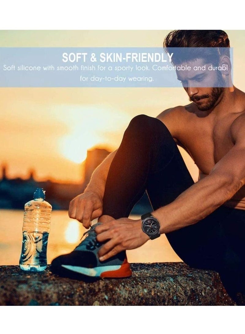 Soft Silicone Watch Band Compatible With Samsung Galaxy Watch 3 46mm Gear S3 Frontier Amazfit Bip/Active Huawei watch gt 2/2E Bracelet Watch Band - Image 3