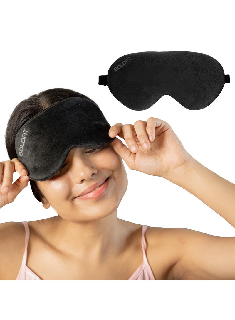 BOLDFIT Super Soft Silk Blind Fold Eye Mask For Smooth and Comfortable Sleep With Adjustable Strap  - Image 1