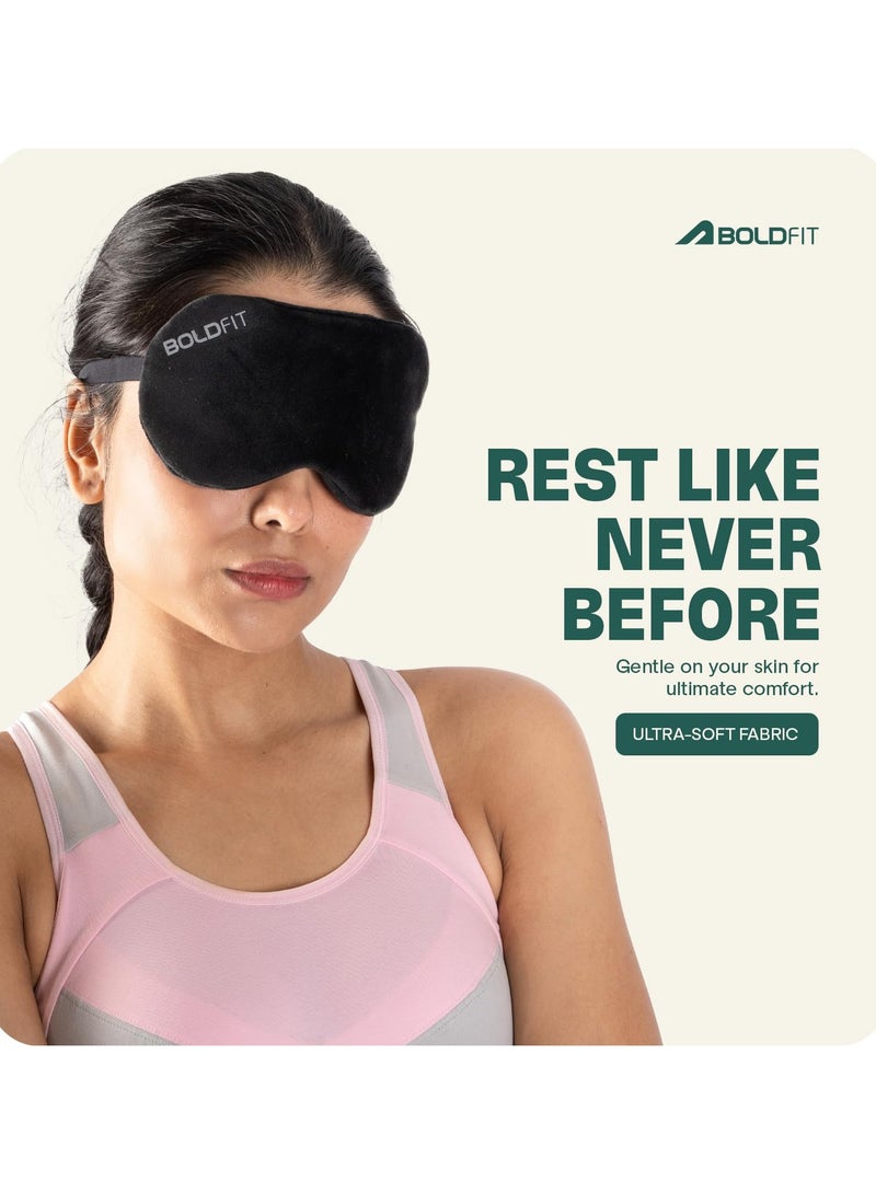 BOLDFIT Super Soft Silk Blind Fold Eye Mask For Smooth and Comfortable Sleep With Adjustable Strap  - Image 3