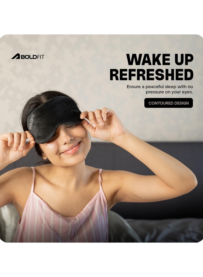 BOLDFIT Super Soft Silk Blind Fold Eye Mask For Smooth and Comfortable Sleep With Adjustable Strap  - Image 4