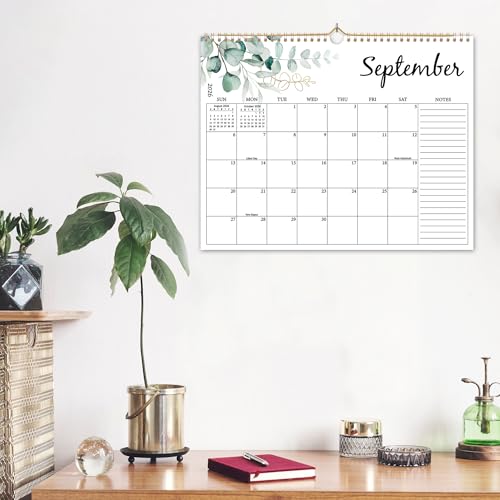 PIOOJK 2026 Wall Calendar - 18 Months Calendar from January 2026 - June 2027, Aesthetic Greenery Large Hanging Calendar with Thick Paper, Perfect for Office Home Monthly Organizing & Planning, 14"×11" - Image 5
