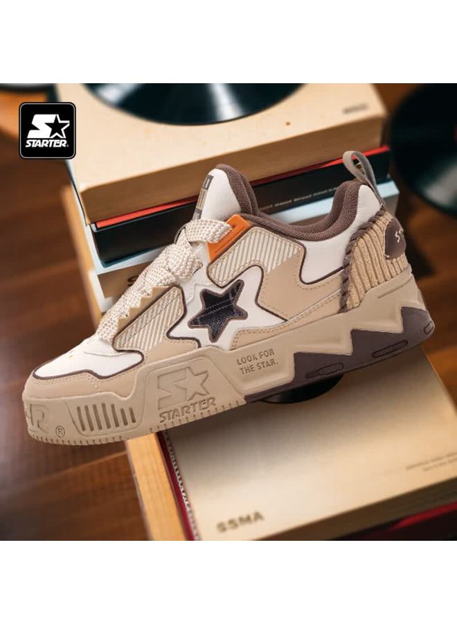 Starter Autumn Winter New Maillard Bread Shoes Breathable Uni Height Increasing Classic Sneakers Light Khaki Size 44 - Image 1