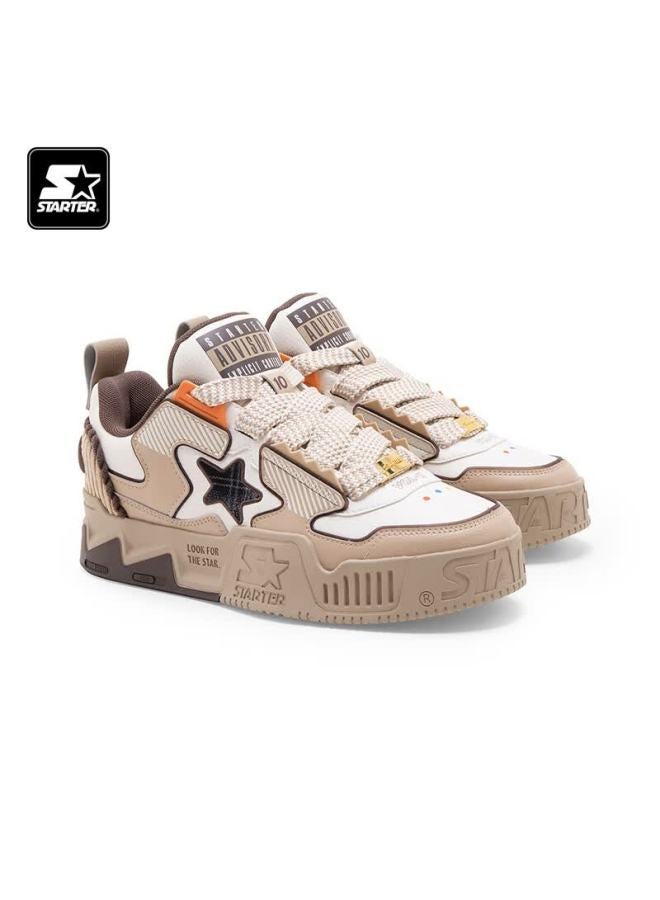 Starter Autumn Winter New Maillard Bread Shoes Breathable Uni Height Increasing Classic Sneakers Light Khaki Size 44 - Image 2
