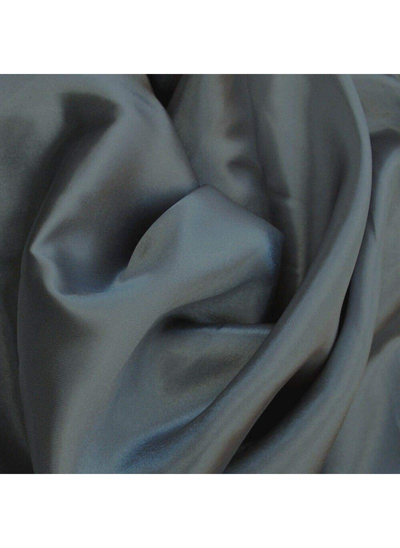 BINI Bini Fabrics Gunmetal Grey Silky Satin Dress Fabric Plain Satin Material 4445 Width Slik Shiny Fabrics 2 Meter  - Image 1
