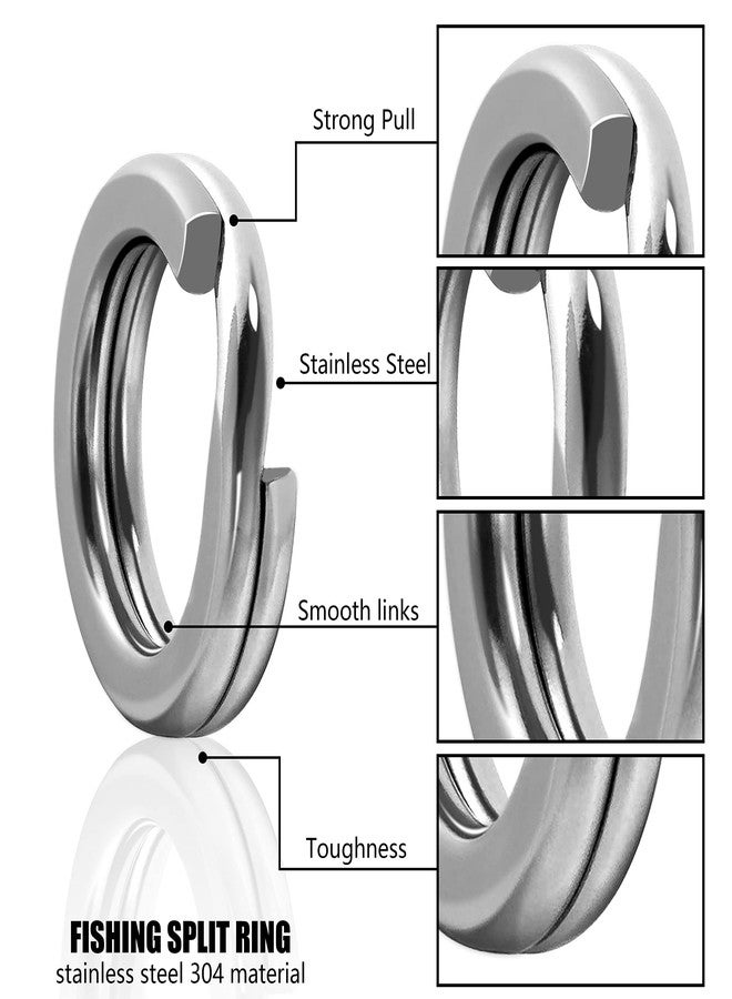 FUSIGO Inline Single Hooks Kit Single Replacement Fishing Hooks for Lures Baits Large Eye Inline Circle Hooks with Split Rings Freshwater Saltwater Fishing Tackle - Image 4