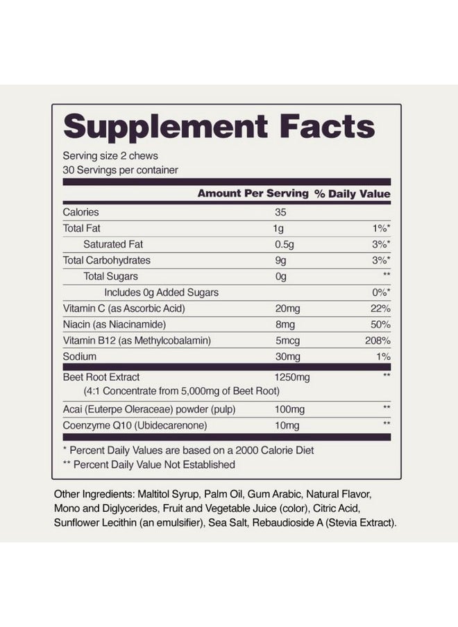 SNAP SUPPLEMENTS Snap Supplements Heart Beets, USDA Organic Beet Root Powder, 3-in-1 Cardiovascular Superfood, Support Healthy Blood Pressure and Heart Health, 250g (Chews)  - Image 3