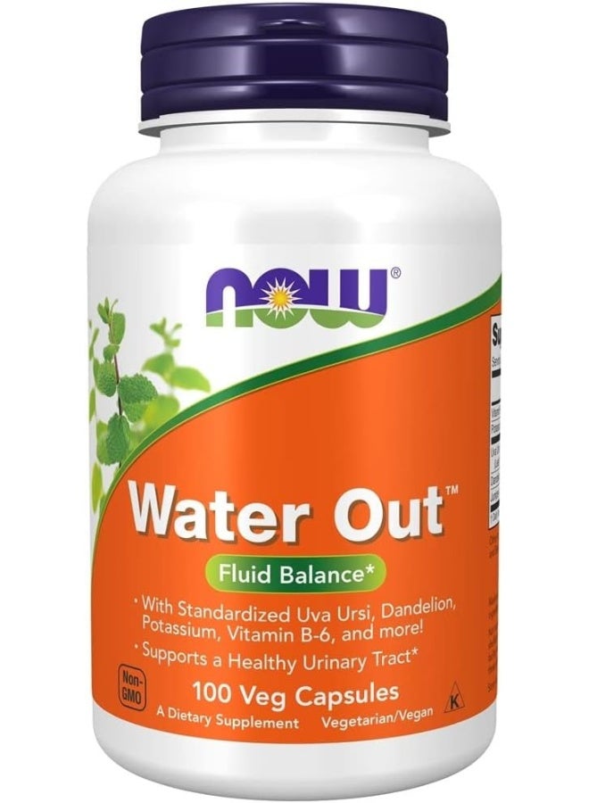 now Foods, Water Out, Fluid Balance, 100 Veggie Caps - Image 1