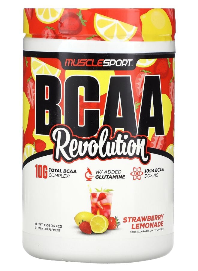 MUSCLESPORT BCAA Revolution Strawberry Lemonade 15.9 oz (450 g)