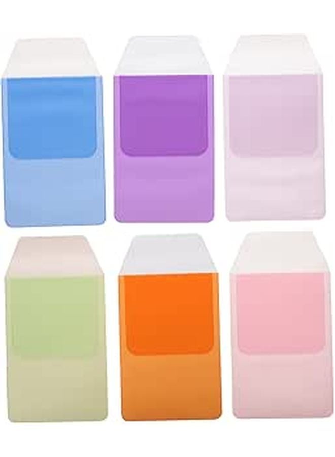 6Pcs Mixed Color Leakproof Pen Pouch Pocket Protector for Office School Craft Use - Image 1