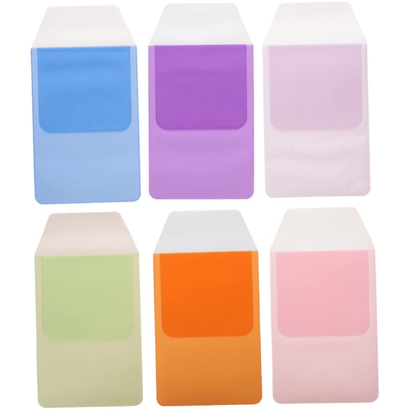 6Pcs Mixed Color Leakproof Pen Pouch Pocket Protector for Office School Craft Use - Image 2