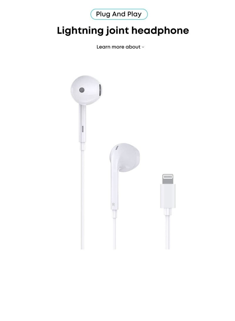 جو-ديز سماعة أذن Go-Des مع موصل Lightning GD-EP105 - أبيض - Image 2