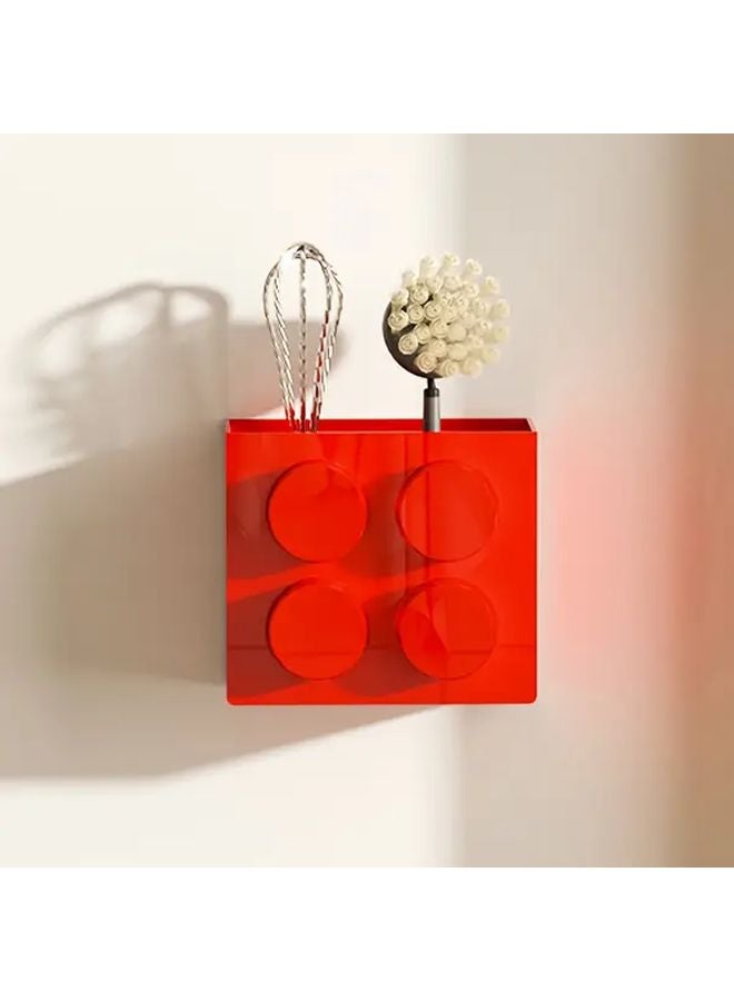 Red Magnetic Refrigerator Storage Box Plastic Fridge Organizer For Snacks Toys Kitchen - Image 5
