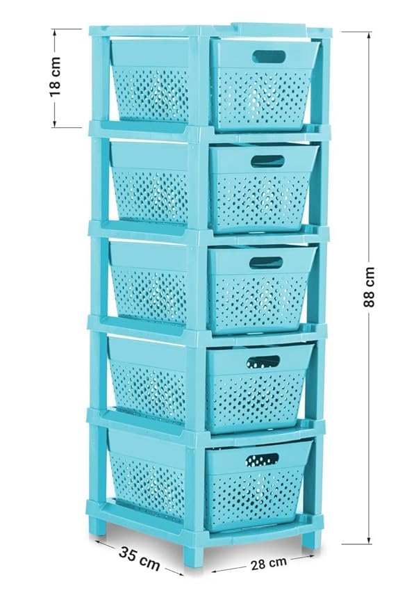 Glamexymart 5Layer Plastic Drawer Storage Organiser Modular Kitchen Cabinet Toy Organizer For Kids Room Drawer For Home Office Hospital Parlor School Doctors - Image 2