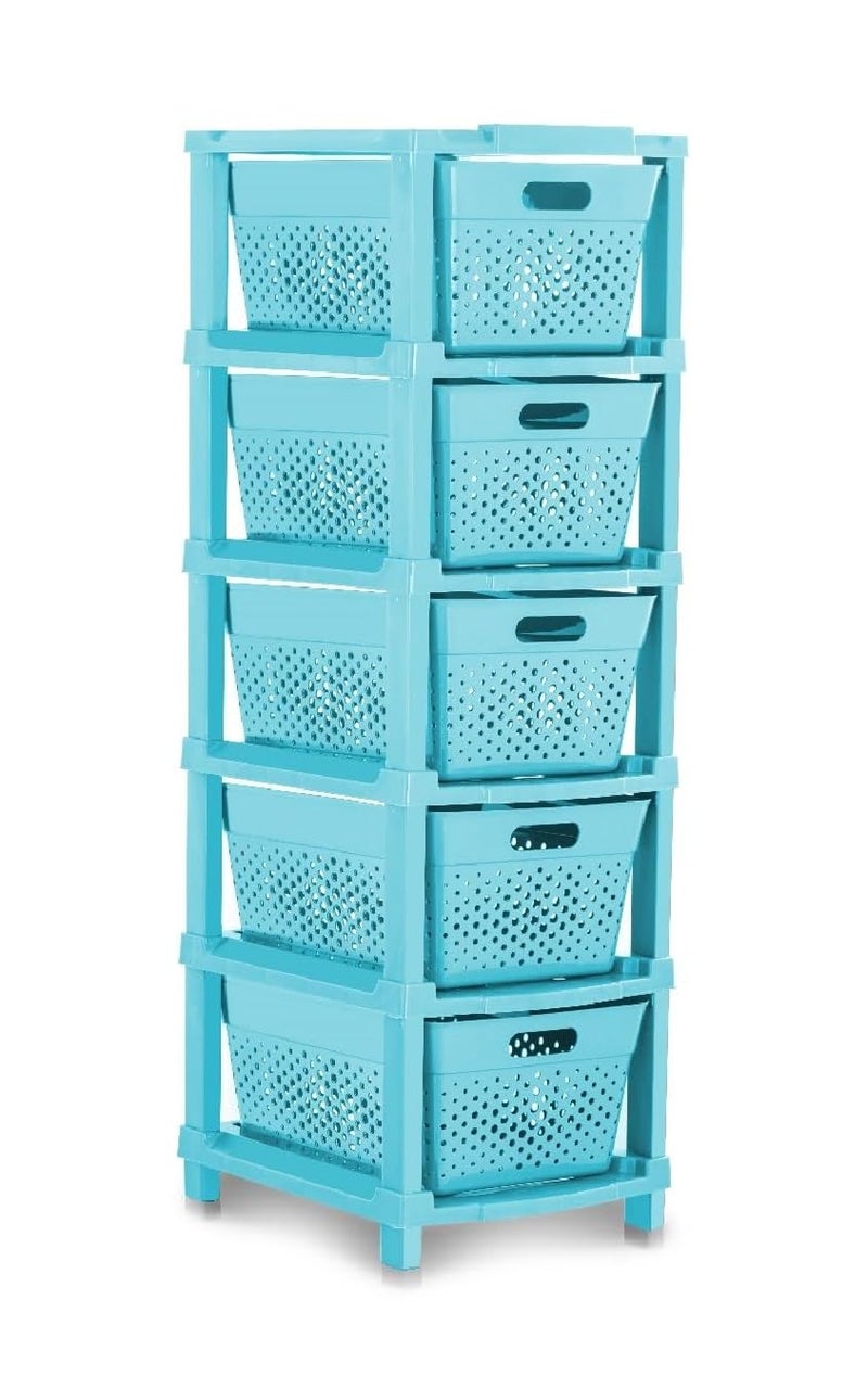 Glamexymart 5Layer Plastic Drawer Storage Organiser Modular Kitchen Cabinet Toy Organizer For Kids Room Drawer For Home Office Hospital Parlor School Doctors - Image 1