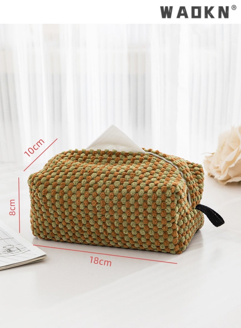 WAOKN Trendy Modern Minimalist Light Luxury Style Home Fabric Tissue Storage Box for Living Room, Dining Room, Tabletop Napkin Sleeve, Tissue Pouch, and Tissue Holder - Image 4