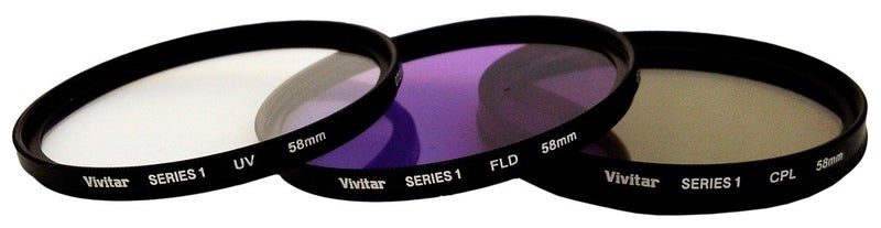 Vivitar - Filter kit - fluorescent / UV / circular polarizer - 58 mm - Image 1
