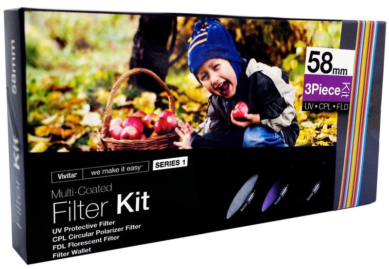 Vivitar - Filter kit - fluorescent / UV / circular polarizer - 58 mm - Image 2