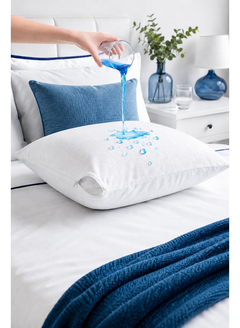 Premium Waterproof Pillow Protector 90 x 50 cm, Hypoallergenic, Dustproof, Soft & Breathable, Available in Different Packs - Image 2