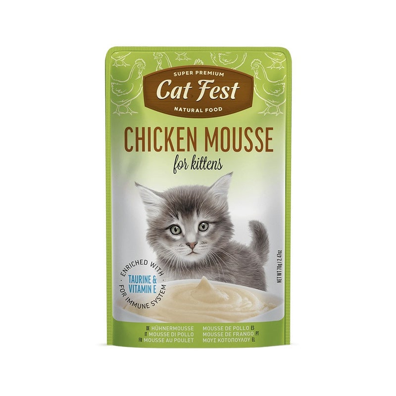 Cat Fest Chicken Mousse Kitten Food Pouch - 70 g