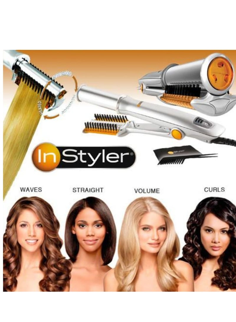 Professional Hairs Curler Straighter Rotating Hair Brush Curler Styler Hair Styling Tools Curling Iron Straightening And Curling - Image 4