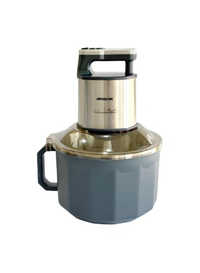 Arshia Chopper Stainless steel food processor with a 5-liter capacity, 500-watt motor, and 3 speeds - Image 1
