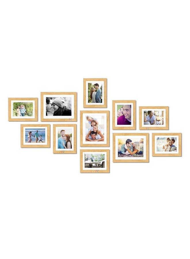Art Street Boulevard Set of 11 Individual Photo Frames/Wall Hanging ||8x10-3 pcs, 6x8-8 pcs|| Beige - Image 1