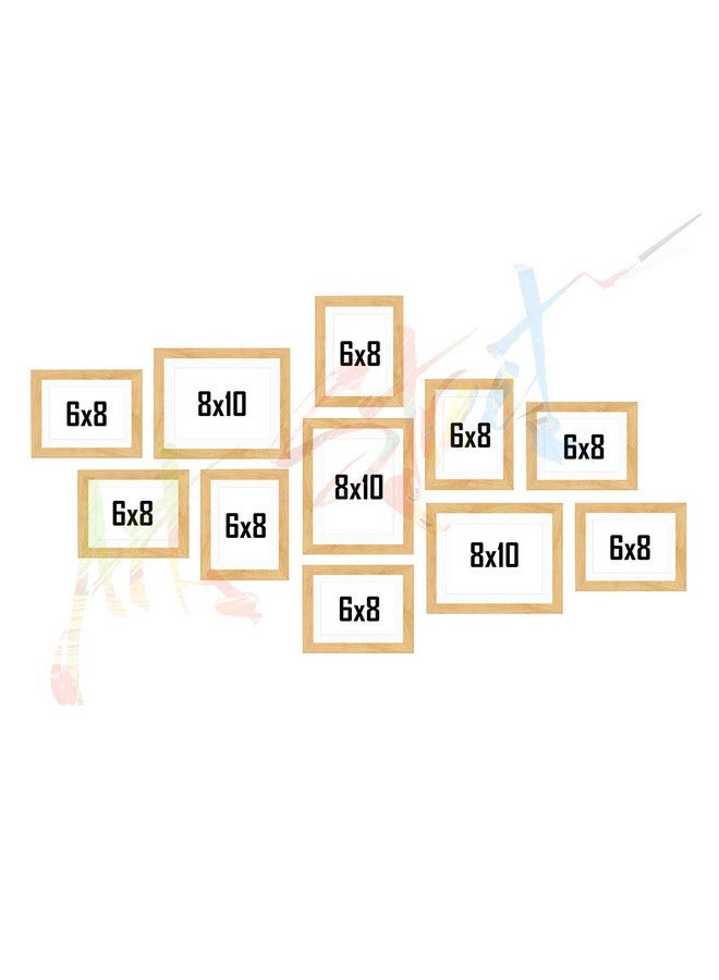 Art Street Boulevard Set of 11 Individual Photo Frames/Wall Hanging ||8x10-3 pcs, 6x8-8 pcs|| Beige - Image 2