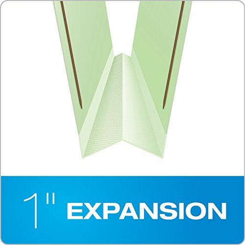 Pendaflex مجلدات باندافليكس ذات المشابك، 2 مشبك، حجم خطاب، أخضر فاتح، 1" توسع، قطع 1/3 في اليسار، اليمين، والوسط، 25 في العلبة (17178EE) - Image 4