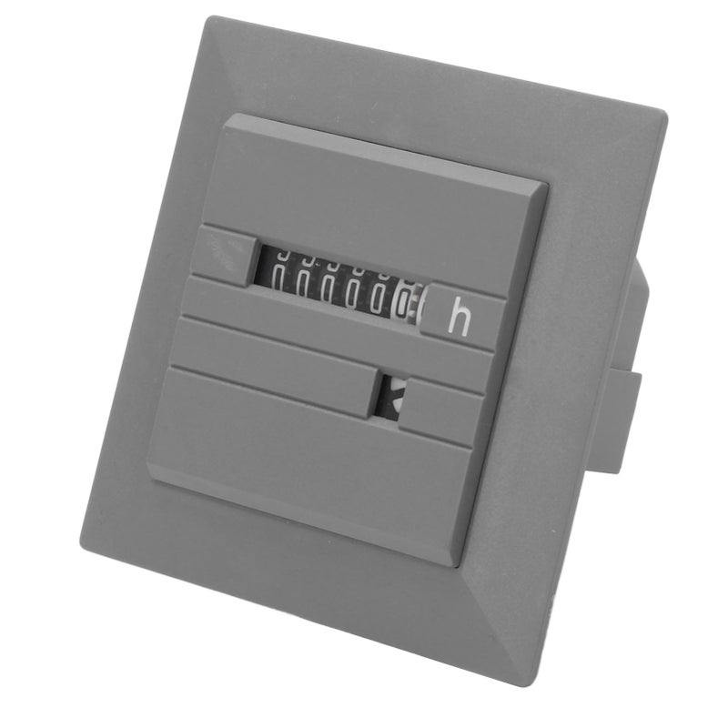 Digital Hour Meter: 0 To 99999.99H Timing Range, Rotor Digital Display, Impact-resistant ABS Material - Fixed Buckle For Easy Installation, Industrial Timing Device For Machinery Maintenance, Industri - Image 1