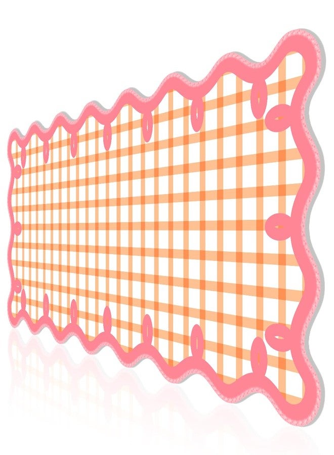 ARTSO Orange Desk Pad for Keyboard and Mouse,Cute XXL Large Mouse Pad with Pink Side,35.4x15.7in Non-Slip Computer Pad Checkered Desktop Mat for Work Game Home Office - Image 1