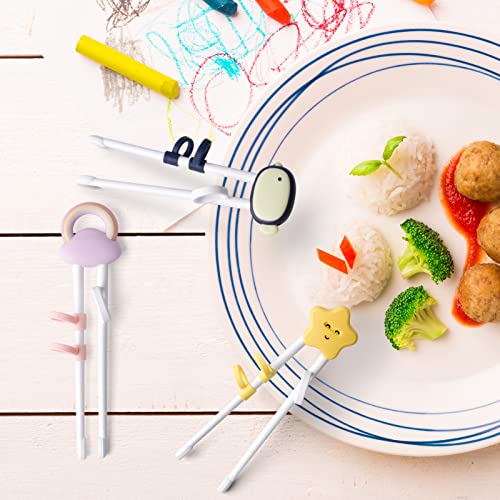 WooEver Training chopsticks for kids and beginners, 3 Pairs chopstick set with attachable learning chopstick helper - Image 5
