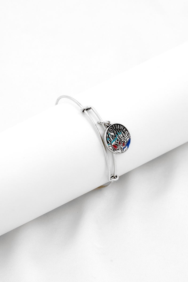 ALEX AND ANI Women Ottawa Color Infusion Charm Bracelet, Silver  - Image 1