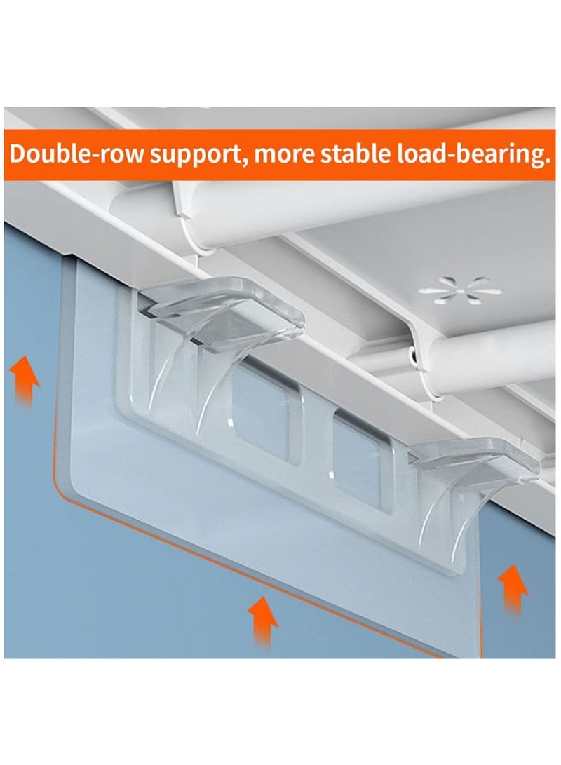 24 Pcs Punch Free Shelf Support Pegs,Self Adhesive Shelves Clips for Kitchen Cabinet Book Shelves-Strong Partition Holders Pin for Closet Brackets Clapboard Layer-Load Bearing 60 Pounds - Image 3