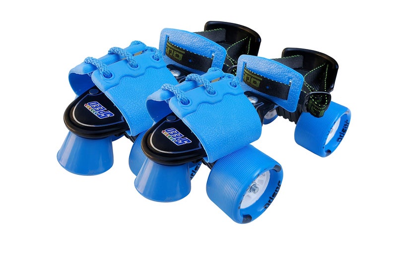 Jaspo Unisex-Youth Cruiser Senior Players Quad Adjustable Roller Skates Combo (Suitable for 6 to 14 Years) (Sky Blue), Outdoor_Wheel - Image 4