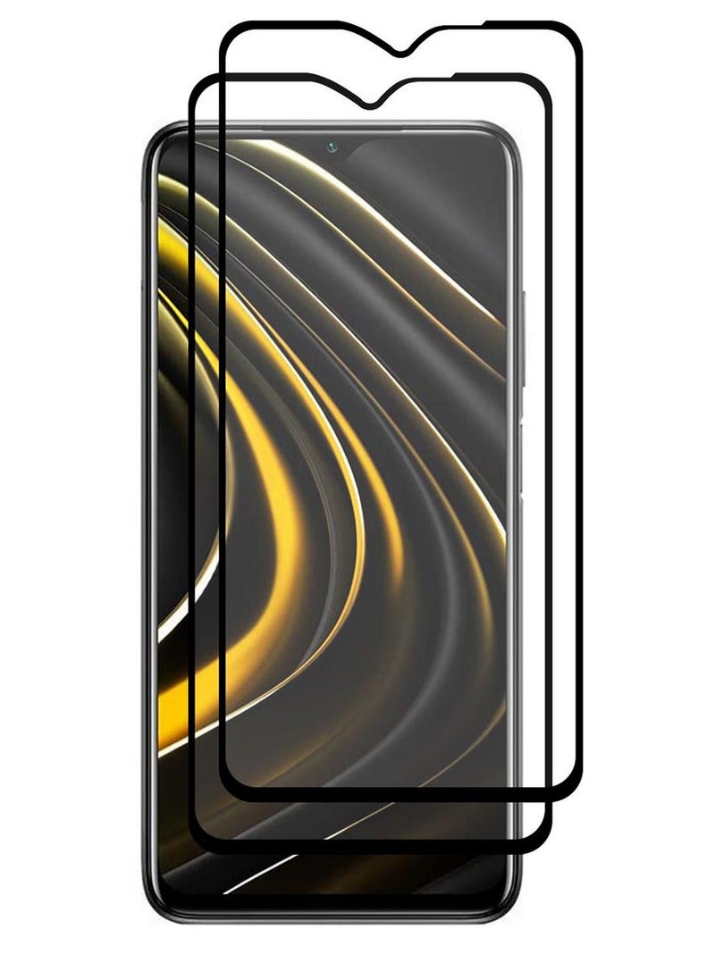 Super 2 Pieces Tempered Glass Screen Protector 5D Designed For Xiaomi Poco M3 Full Glue Edge to Edge Full Screen Coverage And Bubble Free - Image 1