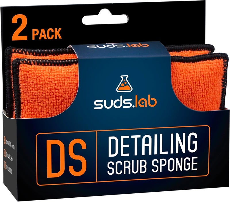 suds.lab حزمة من وسادات التنظيف الدقيقة من سودز لاب DS (قطعتان) - وسادات تنظيف وتفصيل داخلية للسيار�� من الألياف الدقيقة - آمنة على الجلد والفينيل والبلاستيك وغيرها. داخل وخارج مفتوح - Image 1