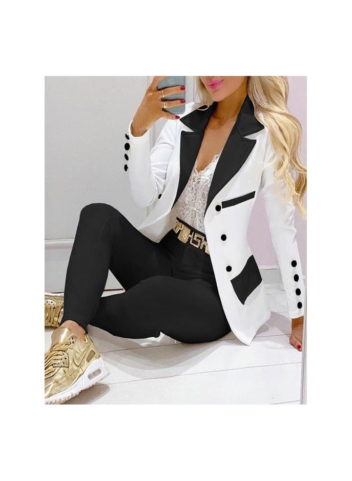 Shougu Fashionable Printed Long Sleeved Casual Suit And Pants Set  - Image 1