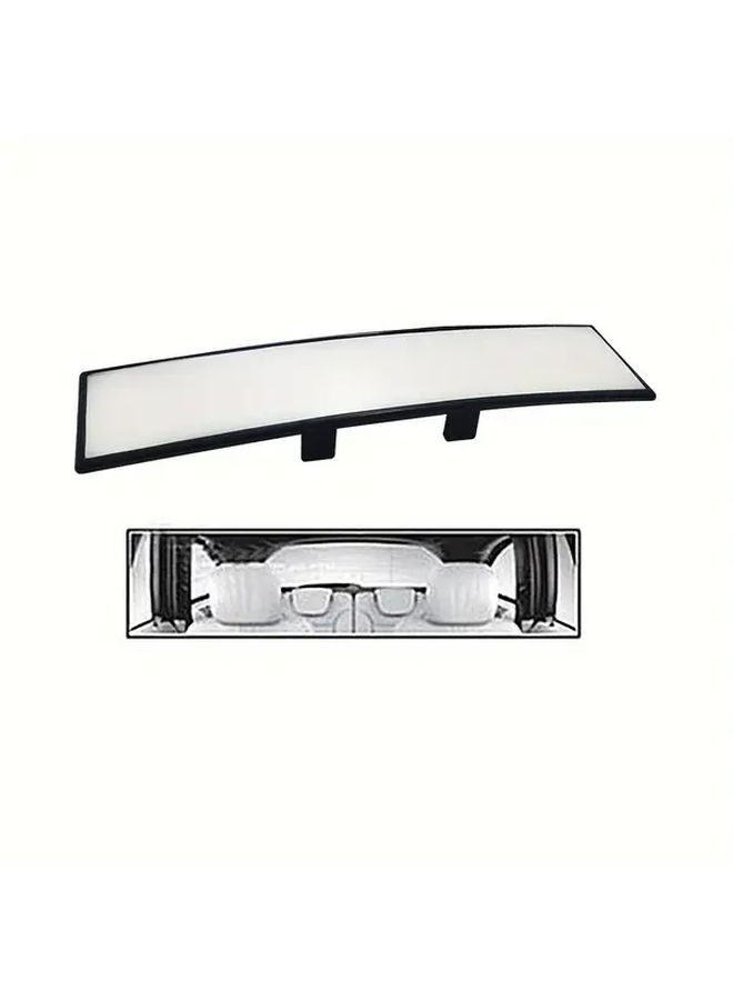 Black HD Wide Angle Anti Glare Rearview Mirror Clip On Installation For Most Vehicles - Image 1