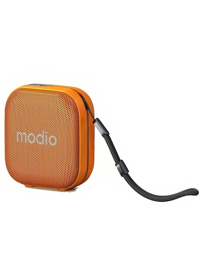 MODIO D201 Portable Bluetooth Speaker With HD Clear Sound Quality Control Buttons and Supports SD Card Orange - Image 1